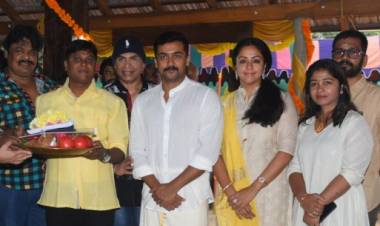 ஜோதிகா நடிக்கும் புது படத்தை கிளாப் அடித்து தொடங்கிவைத்த சூர்யா 