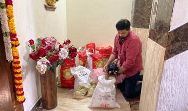 குழந்தை ஜெய கௌஷிகா பிறந்த நாளை முன்னிட்டு 100 மூட்டை அரிசி வழங்கும் இசையமைப்பாளர் அம்ரீஷ் கணேஷ் !