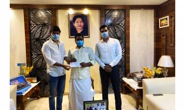 Our hero Vetri has donated 4lakh to TN CM relief fund & 1lakh to FEFSI