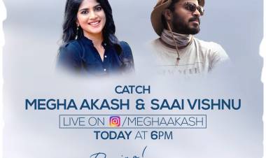 Catch Megha Akash and Saai Vishnu live on Megha Akash’s Instagram page today at 6 P.M. 