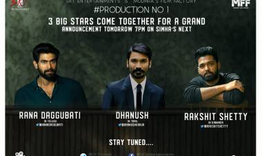 Top Indian Stars @dhanushkraja, @RanaDaggubati and @rakshitshetty will launch #SRTMFFProductionNo1 