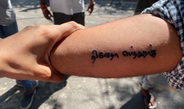 #Prabhu - A die-hard fan of #NivethaPethuraj has tattooed her name on his forearm.. 