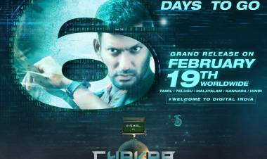 6 days to go for @VishalKOfficial's #Chakra. Releasing simultaneously in Tamil, Telugu, Malayalam, Kannada & Hindi on February 19th