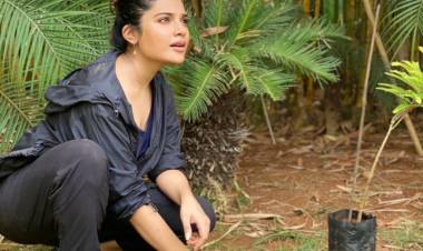 நடிகர் திரு.விவேக் அவர்களின் நினைவாக இன்று எனது வீட்டில் சில மரக்கன்றுகளை நட்டுள்ளேன். நடிகை ஆத்மிகா