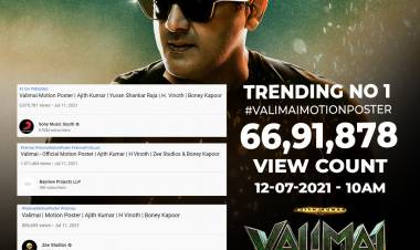 Trending No1 #ValimaiMotionPoster 66,91,878 view count today @ 10am