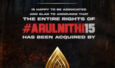 "Sakthi Film Factory B. Sakthivelan acquired the complete rights of "Arulnithi15" directed by Vijay Kumar Rajendran Produced by MNM Films Aravinnd Singh".