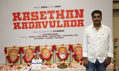 Mirchi Shiva-Priya Anand starrer Director Kannan’s remake of the classic comedy “Kasethan Kadavulada” shooting commenced with ritual ceremony