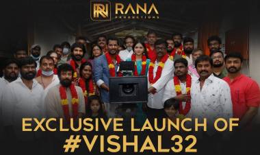 “Presenting you the exclusive  launch & Pooja video of #Vishal32.”