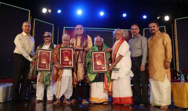 Balamurali Nada Mahotsav National Award for Dr T.K Murthy, Shri M. Chandrasekaran & Shri T.H. Vikku Vinayakram 