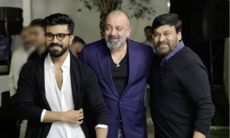 Sanjay Dutt and his Jadoo ki Jhappi for Chiranjeevi and Ram Charan!