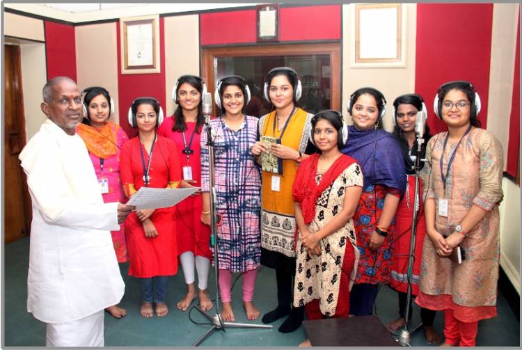 9 கல்லூரி மாணவிகளுக்கு "தமிழரசன்" திரைப்படத்தில் பாட வாய்பளித்த இளையராஜா 