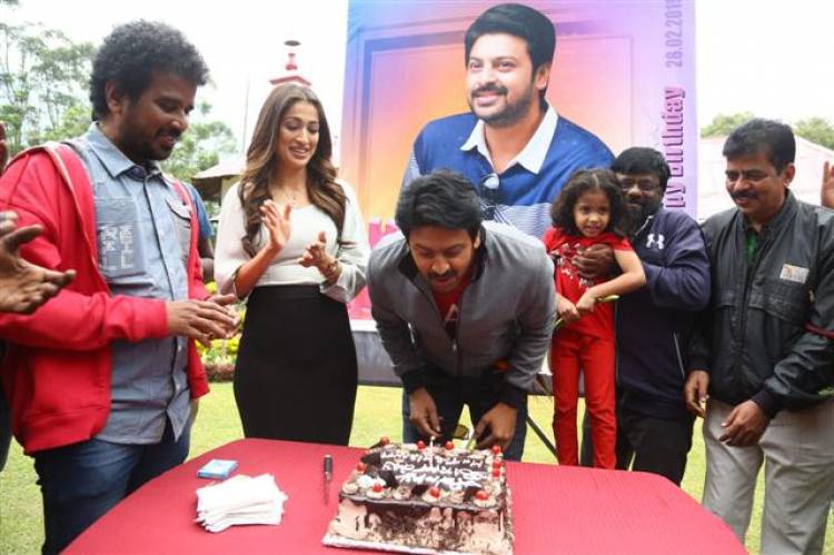 Actor Srikanth Birthday Celebration Stills at Miruga Shooting Spot