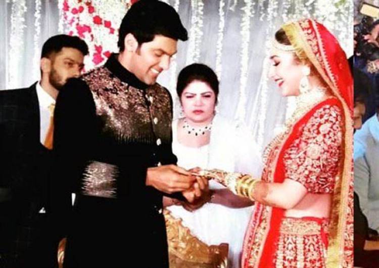 Actor Arya and Sayyesha Wedding Stills