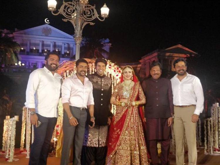 Actor Arya and Sayyesha Wedding Stills