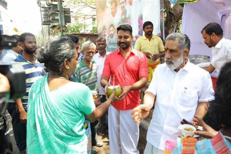 ஜெய்வந்த் சைதய் குப்பம் ரோடு மக்களுக்காக இன்று மோர் பந்தல் அமைத்தார்