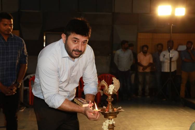 அரவிந்த்சாமி, சன்தோஷ் P.ஜெயக்குமார் இணையும் புதிய படம் துவங்கியது