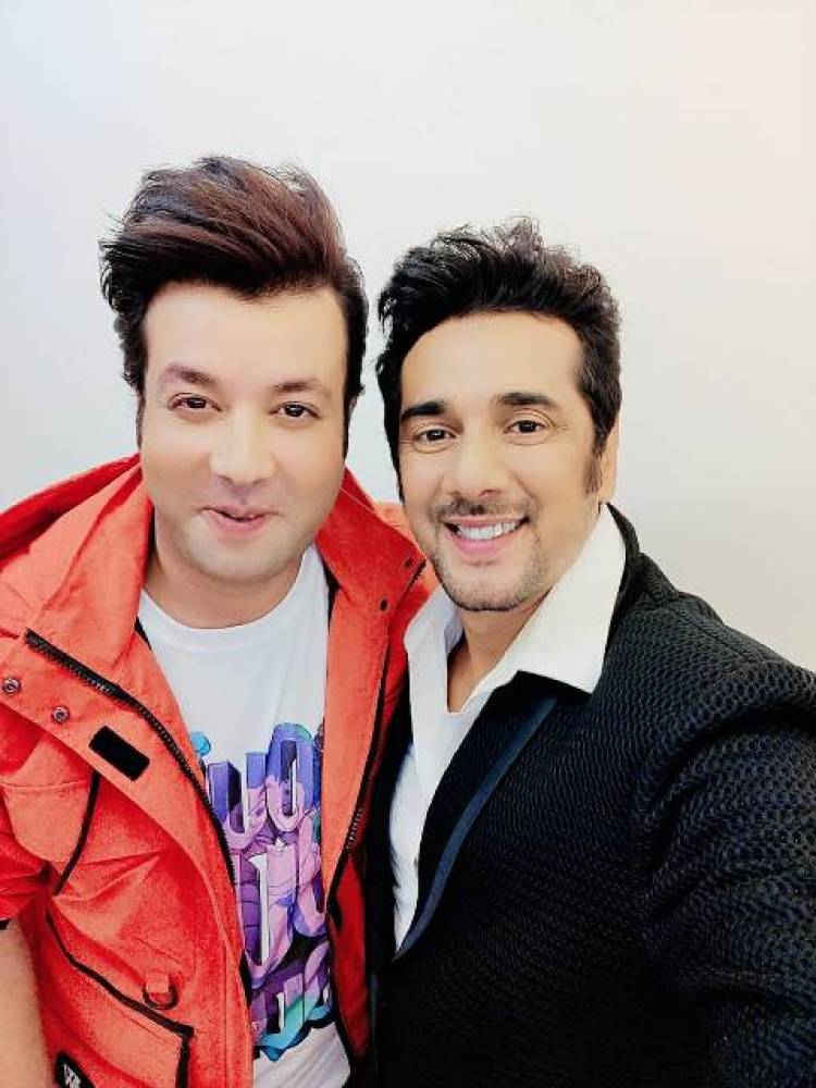 The Fukrey cast joins AK Rahman at the launch of  FukreyBoyzzz