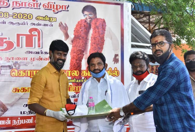 நடிகர் சூரியின் பிறந்த நாளை முன்னிட்டு பல்வேறு நலத்திட்ட உதவிகள் செய்த ரசிகர்கள் 