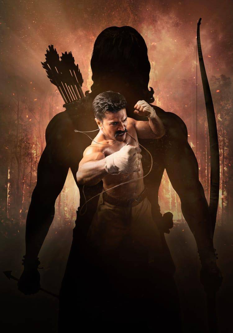 Mega Power Star @AlwaysRamCharan lends voice for #KomaramBheem Teaser which will be out today at 11 AM 