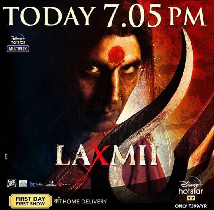 Ho jaaiye taiyaar, kyunki woh barasne aa rahi hai aaj 7.05 pm ko sirf @DisneyplusHSVIP par! #LaxmiiStreamingToday
