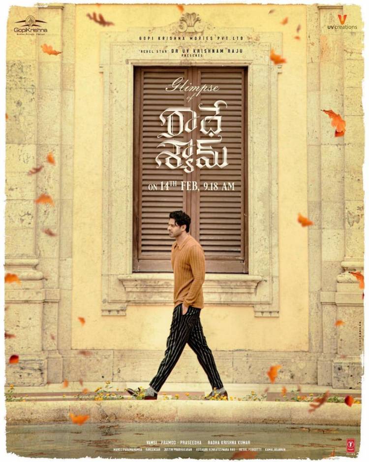 Prabhas Starring RadheShyam teaser on Valentine’s Day 