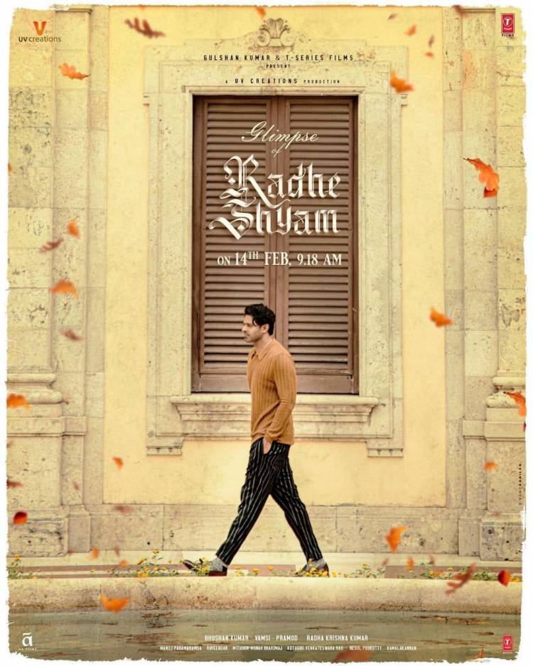 Prabhas Starring RadheShyam teaser on Valentine’s Day 