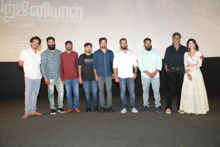 Actor & Producer @iarunpandianc is here at #AnbirkiniyalPremiere.