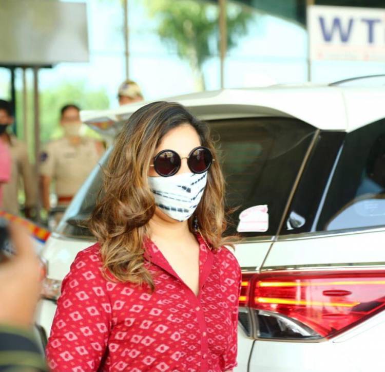 @upasanakonidela lands in Rajahmundry, spotted at airport