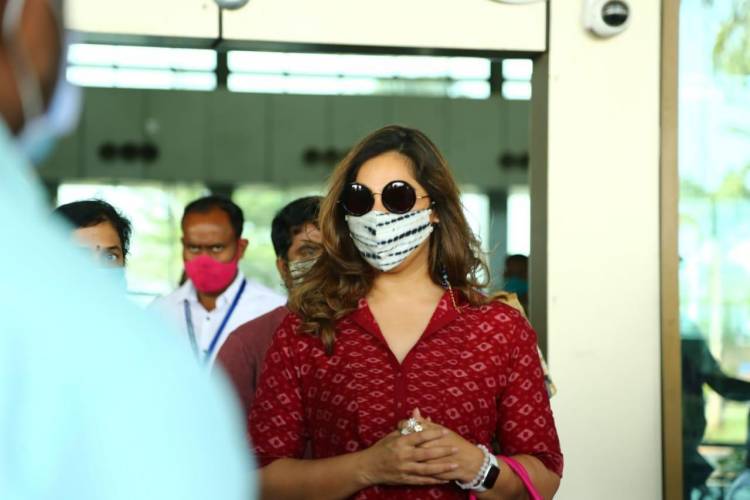 @upasanakonidela lands in Rajahmundry, spotted at airport