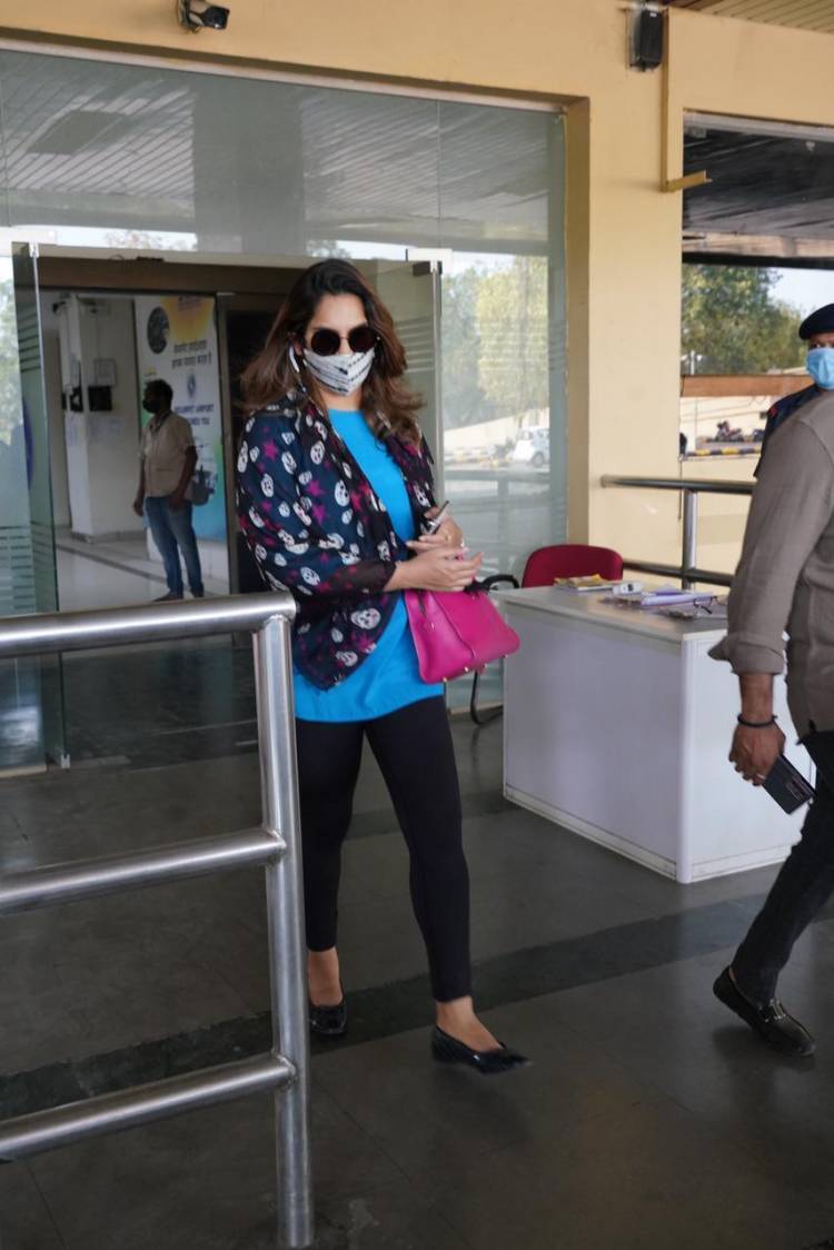 Mega Power Star @AlwaysRamCharan and @upasanakonidela gets a sensational send off as he wraps up a 20 days schedule