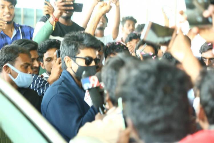 Mega Power Star @AlwaysRamCharan and @upasanakonidela gets a sensational send off as he wraps up a 20 days schedule