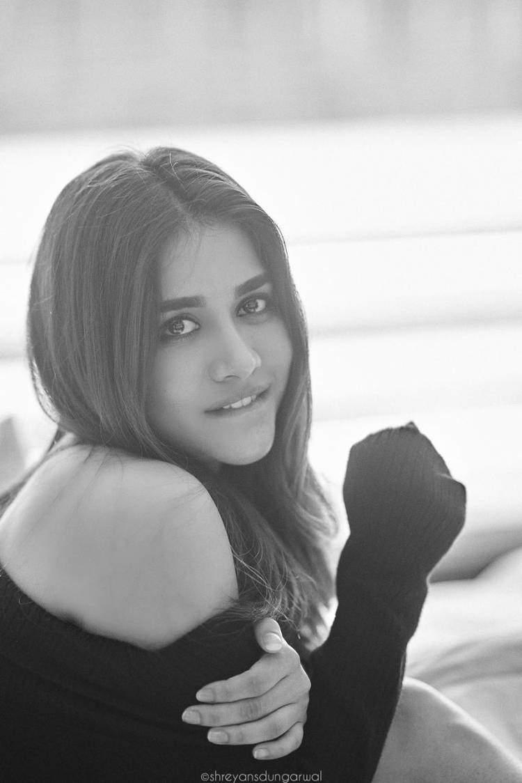The Telugu star actress Nabha surprises with some good  B&W @nabhanatesh #nabha #nabhanatesh