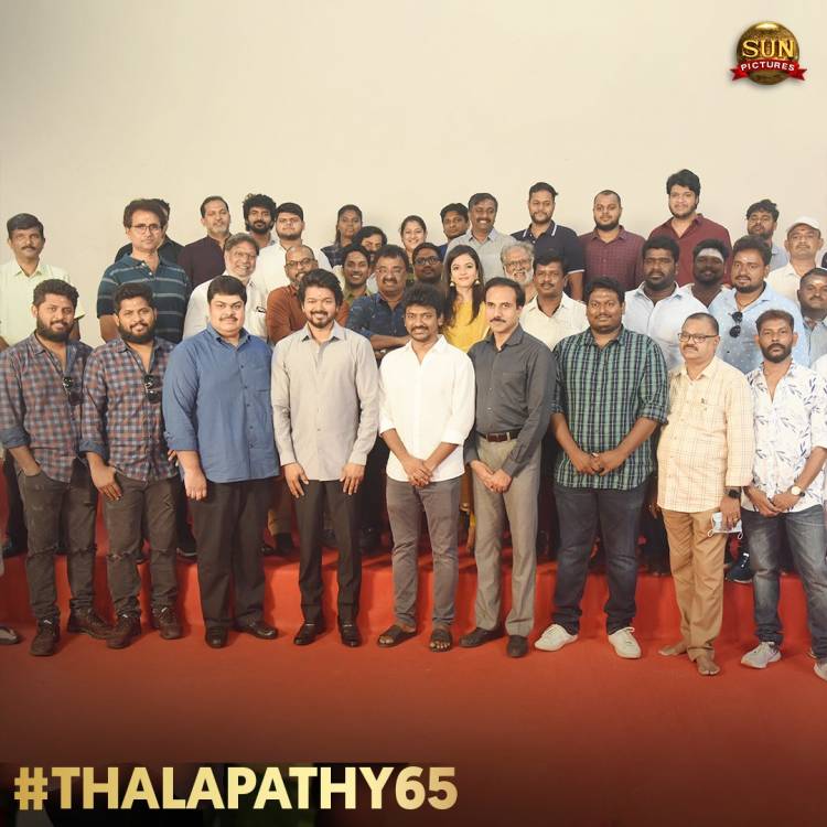 #Thalapathy65Poojai  @actorvijay @sunpictures @Nelsondilpkumar @anirudhofficial @hegdepooja