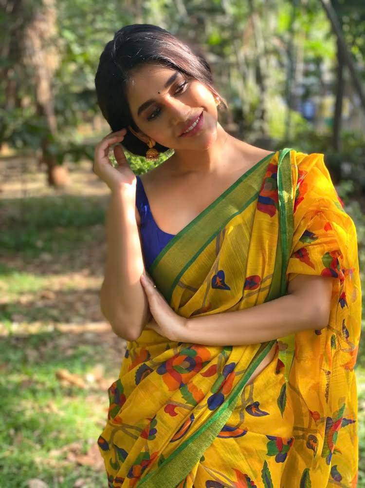 Brilliant radiance in a saree blessing our feeds  #TeluguStar  #NabhaNatesh