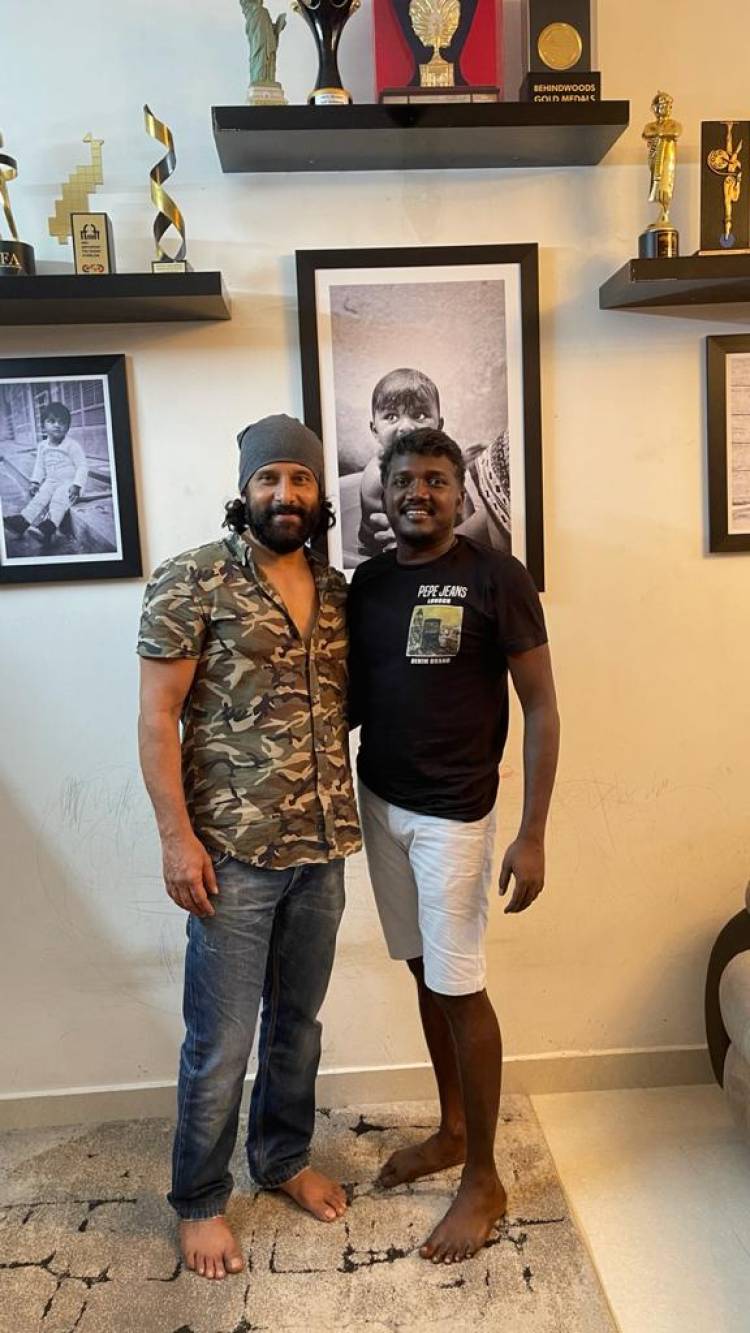 #ChiyaanVikram appreciates director @mari_selvaraj after watching #Karnan !!