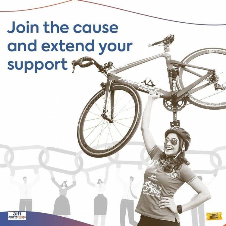 Here Goes  @ReginaCassandra is riding to raise funds for Para-Athletes from Aditya Mehta Foundation