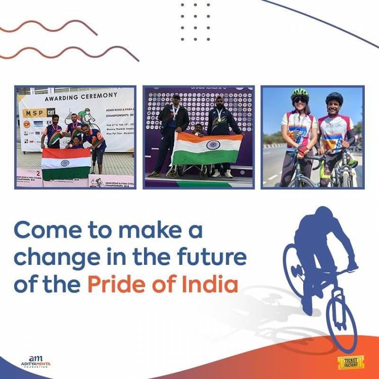 Here Goes  @ReginaCassandra is riding to raise funds for Para-Athletes from Aditya Mehta Foundation