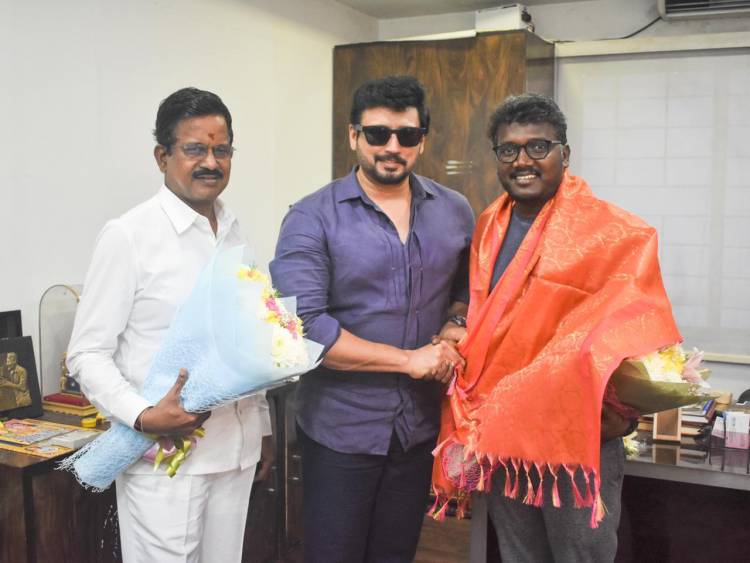 @actorprashanth met producer Sri.Dhanu @theVcreations & Director Mariselvaraj @mari_selvaraj & congratulated them for their stupendous success of the movie KARNAN