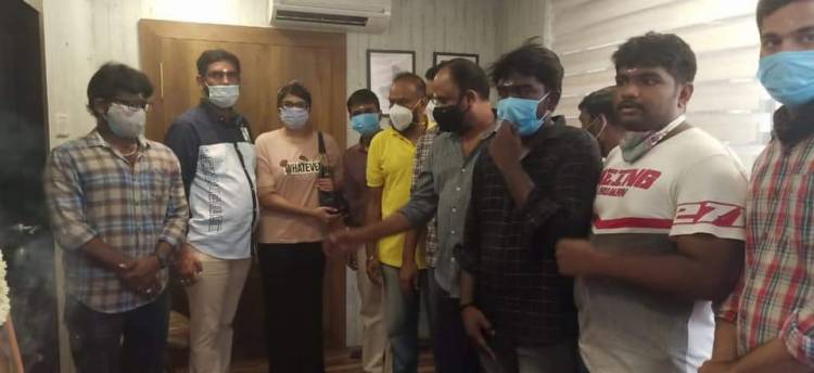 #Maanaadu Dubbing Started wth pooja today.