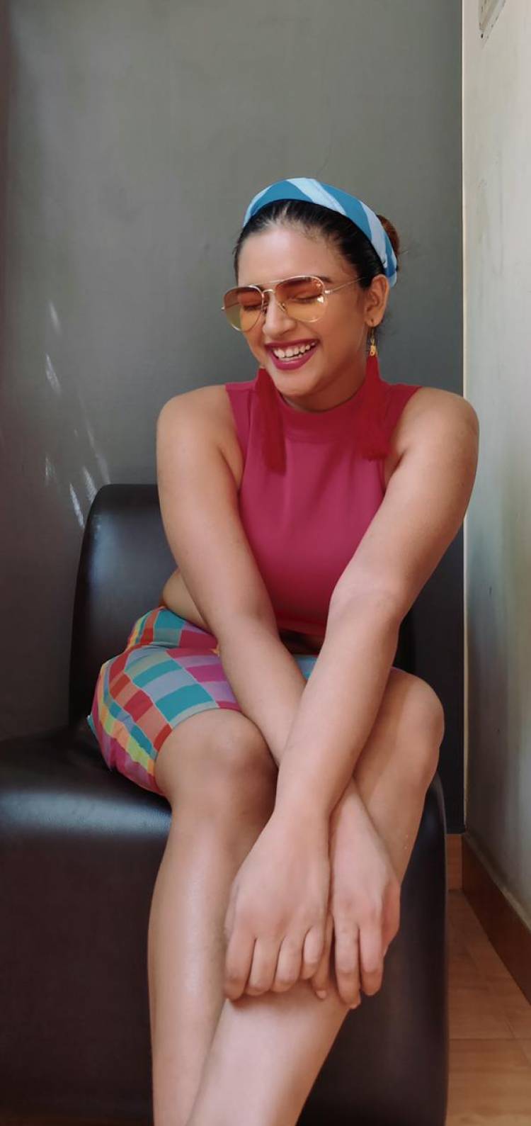 Western style with a local twist..Actress #Vasundhara In Retro Style.