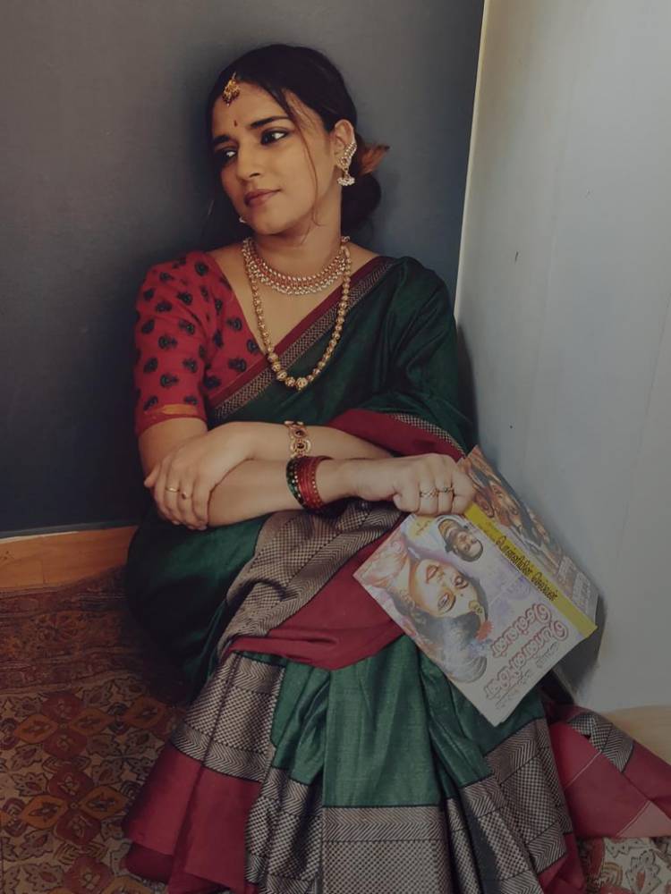 Sometimes classics are the best. #ActressVasundhara in a traditional look.