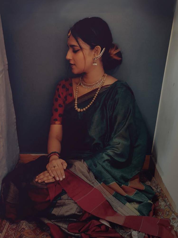 Sometimes classics are the best. #ActressVasundhara in a traditional look.