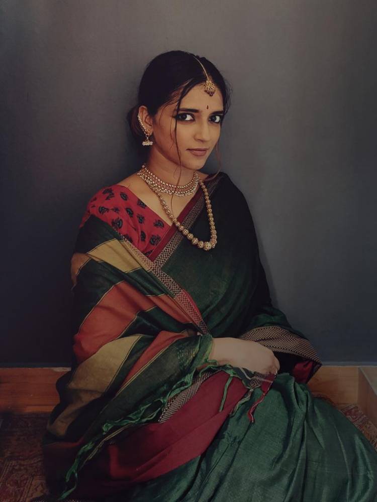 Sometimes classics are the best. #ActressVasundhara in a traditional look.
