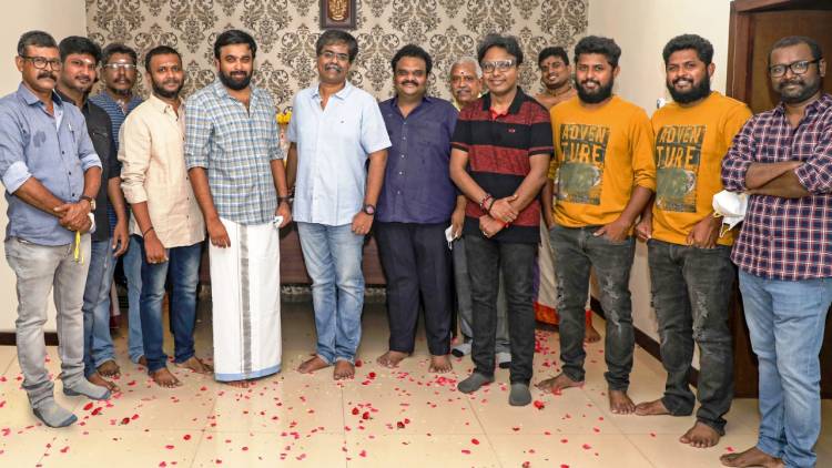 Director-actor Sasikumar's next heroic venture begins today with auspicious  pooja and song recording.