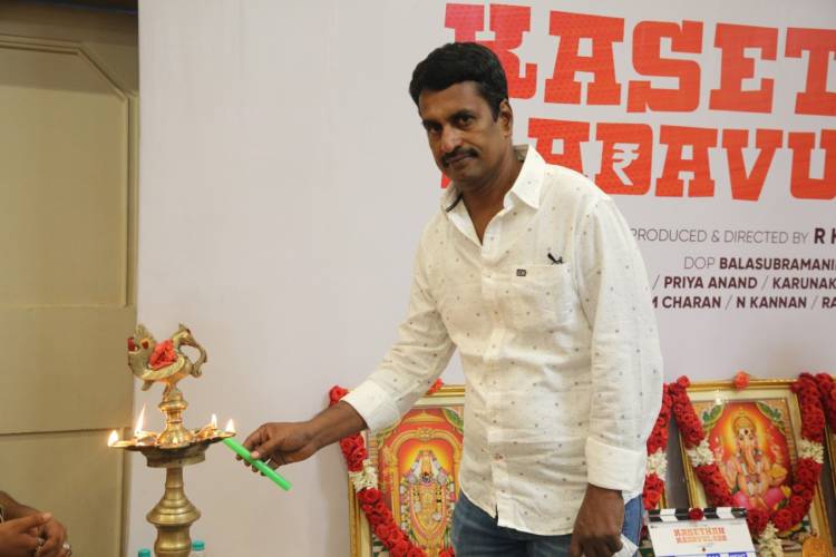 Mirchi Shiva-Priya Anand starrer Director Kannan’s remake of the classic comedy “Kasethan Kadavulada” shooting commenced with ritual ceremony