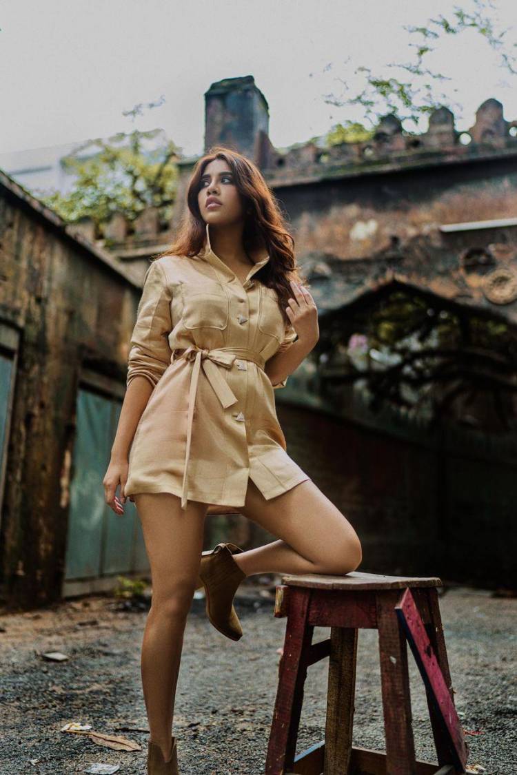 The rising star of south india, Nabha Natesh, shines bright in her new radiating beige look!! #NabhaNatesh