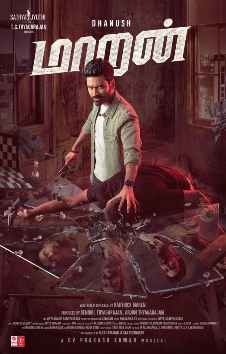 @SathyaJyothi_ 's with @dhanushkraja Dir by @karthicknaren_M titled #Maaran #மாறன் 