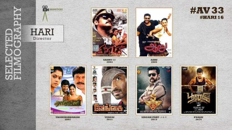 நடிகர் அருண் விஜய் - இயக்குநர் ஹரி கூட்டணியில்  “AV33” படத்தின் படப்பிடிப்பு ஆரம்பமானது.