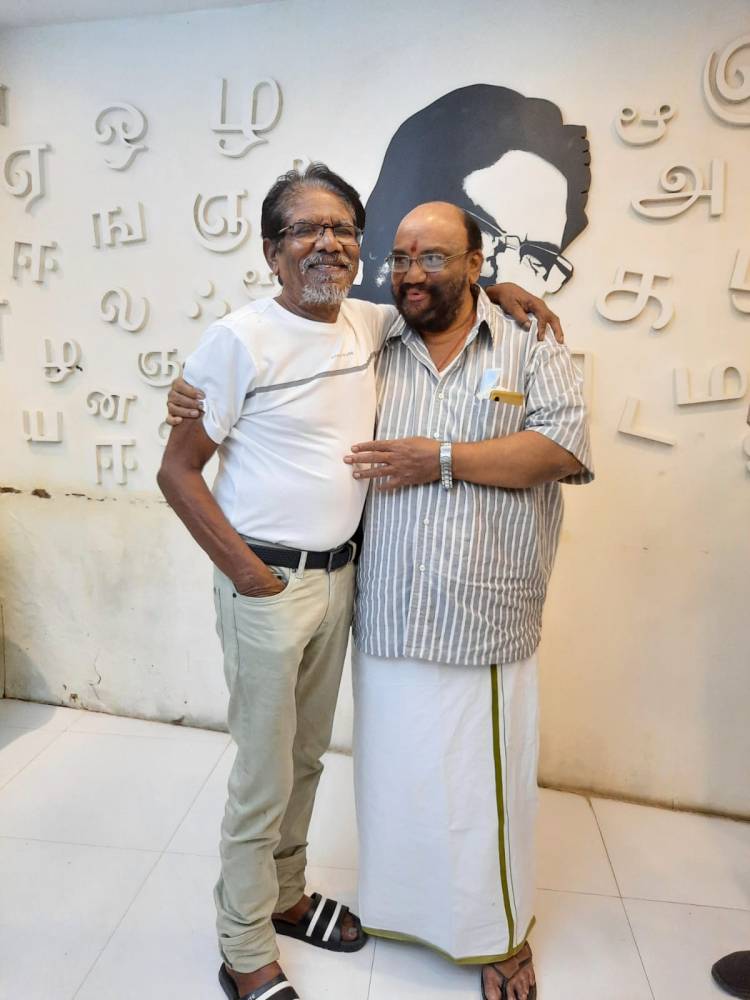 Ace Director @offBharathiraja sir watched the movie #KasadaTabara yesterday and heaped praised the team with loaded emotions...