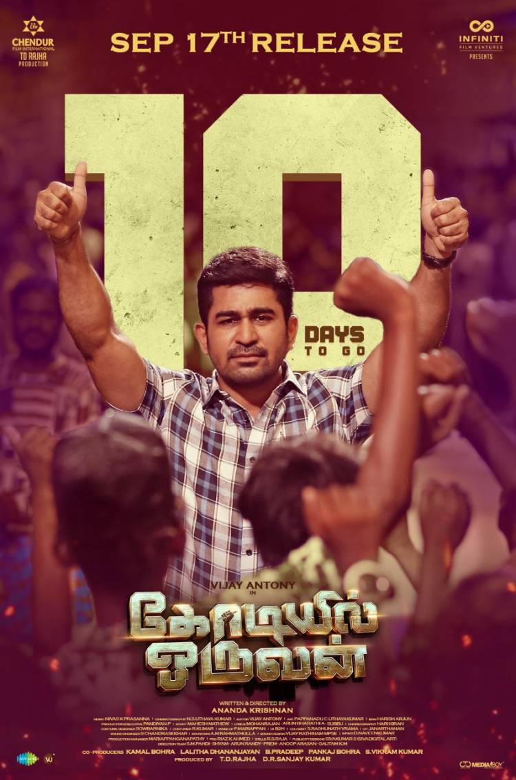 @vijayantony 's #KodiyilOruvan - in 10 days. #NeeKaanumKanave.  